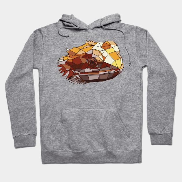 Polygonal bearded dragon Pet Reptile Lizard Hoodie by AntiAntiFlorian